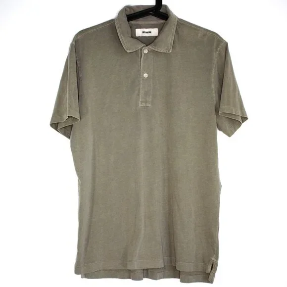 Buck Mason Mens Medium Sueded Cotton Polo Shirt G1438 - Picture 1 of 6